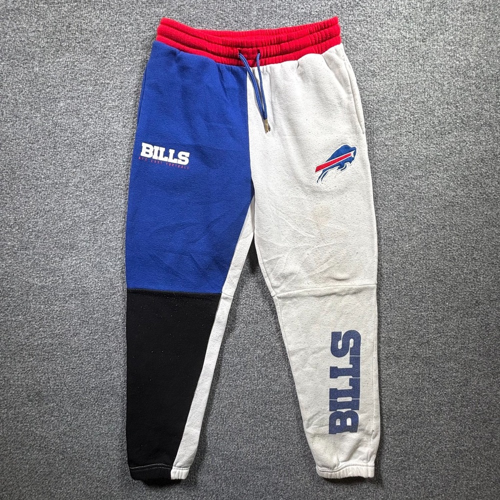 NFL Buffalo Bills Team Sweatpant Women's 18 White Polyester Fleece-Lined Tapered